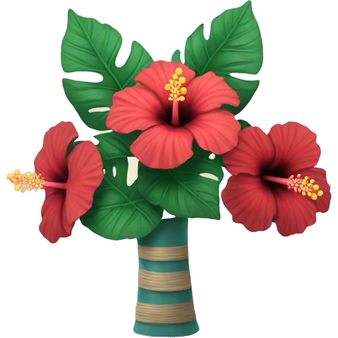 Hibiscus ￼bouquet  emoji