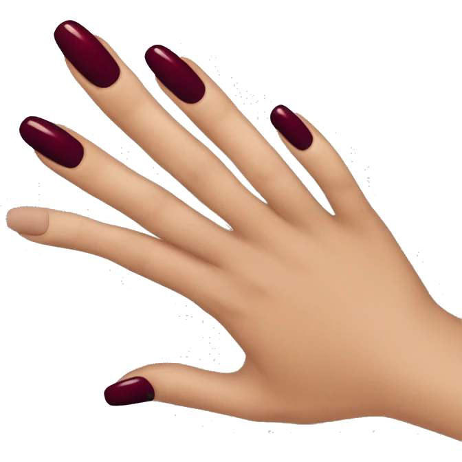 Dark red manicure nails emoji