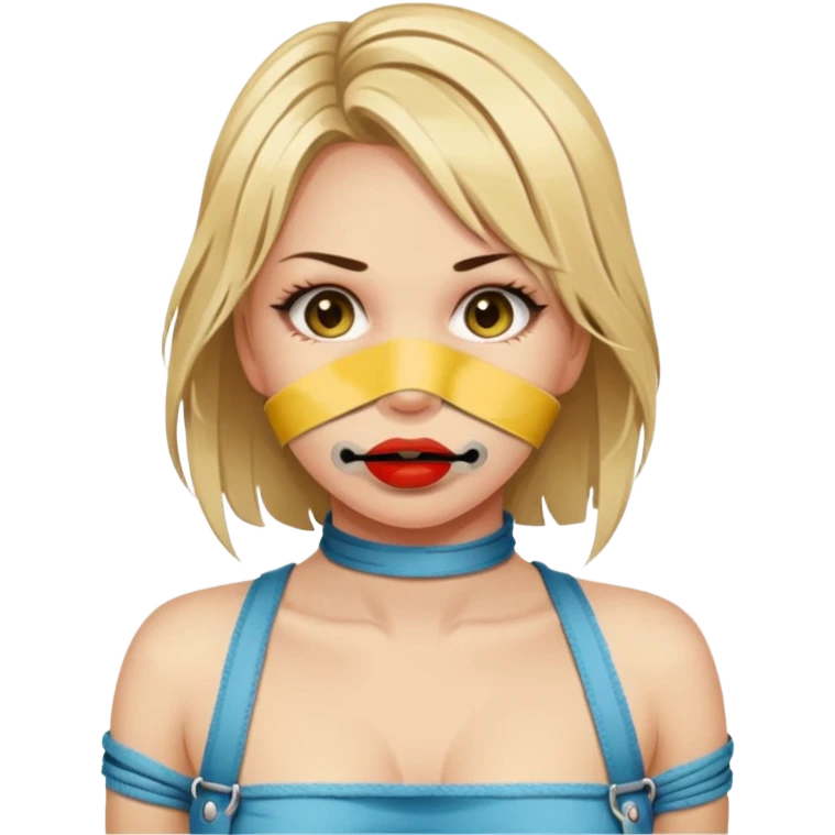 Sexy girl being gagged  emoji