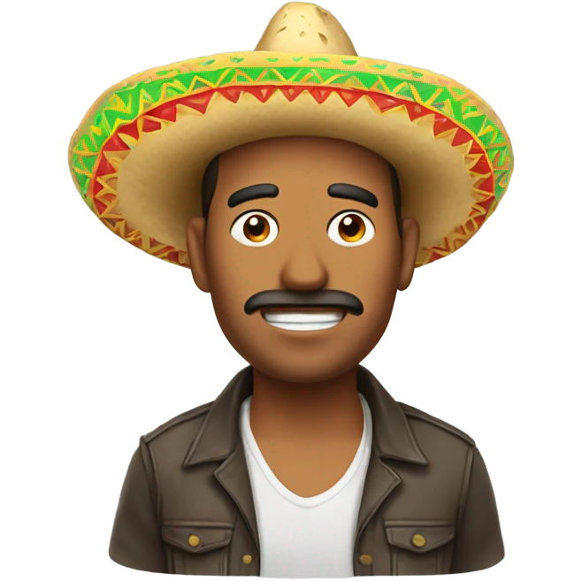 Taco man with a Sombrero￼ on his head emoji