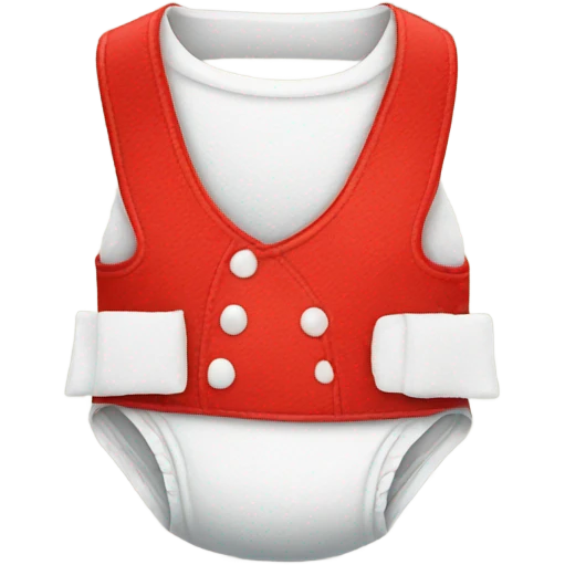 diaper with red vest on  emoji