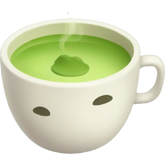Matcha tea in a aesthetic cup  emoji