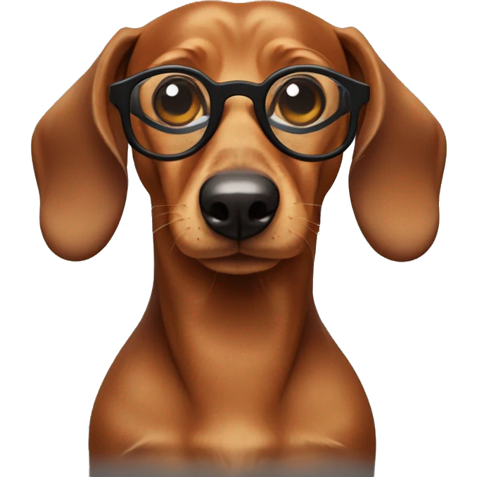dachshund with subglasses emoji