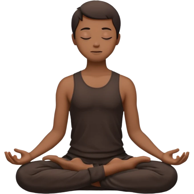 silhouette sitting in meditation pose emoji