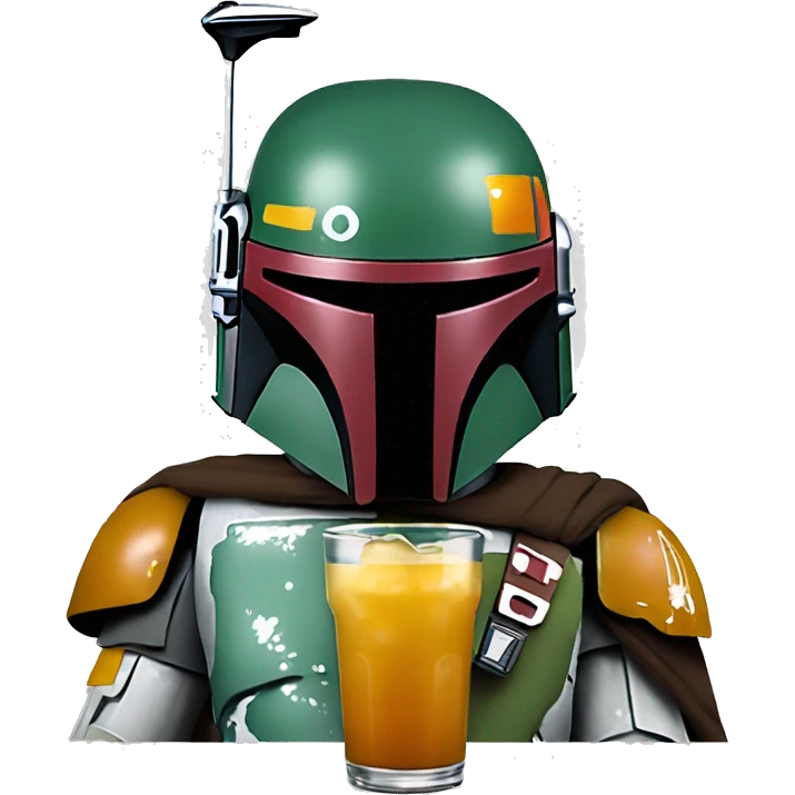 Boba fett drinking boba emoji