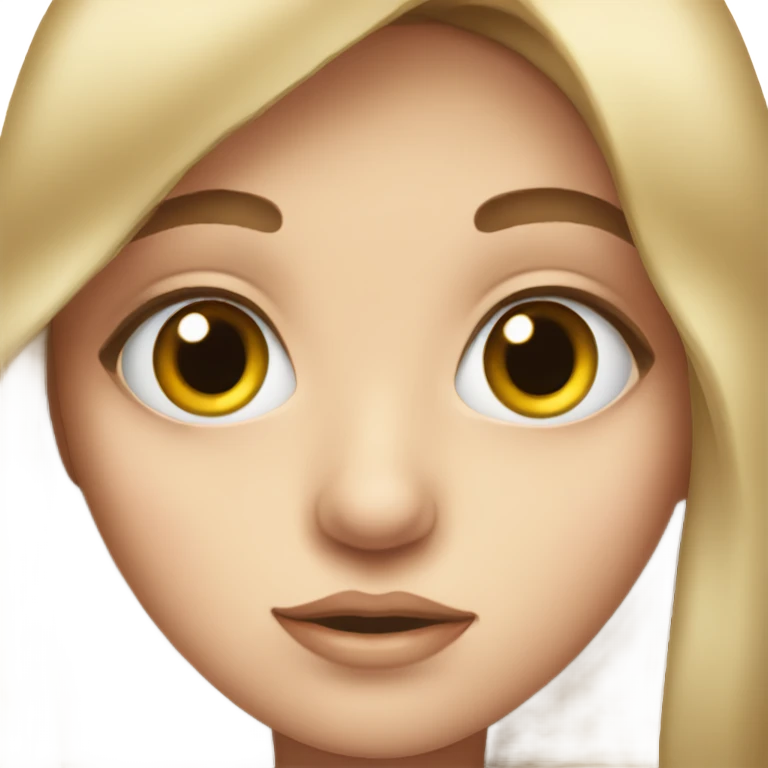 Girl with big eye pupils  emoji