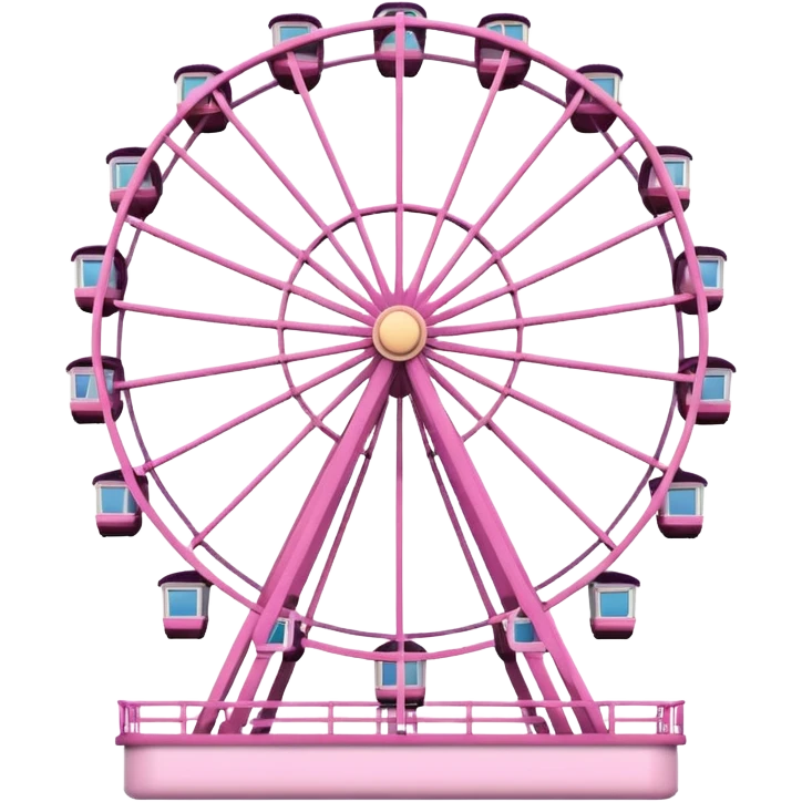 mix light pink dark pink and white girly theme park Ferris wheel emoji