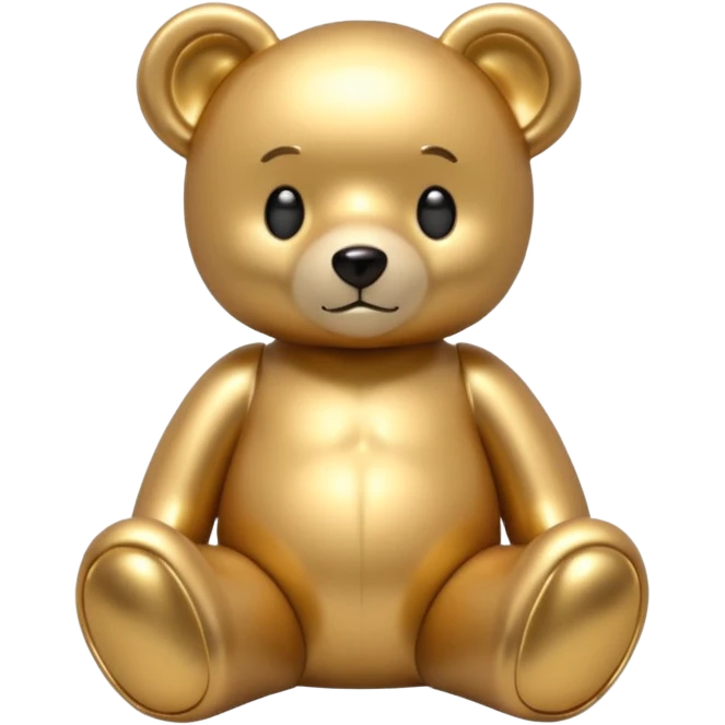 gold metal tedy bear emoji
