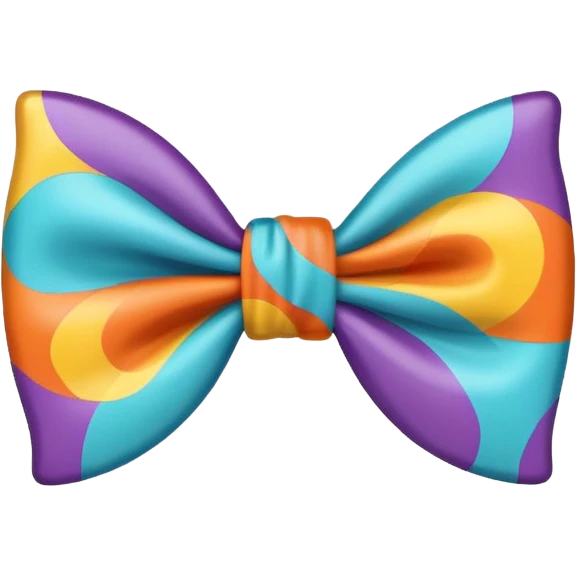 A bow with a funky face  emoji