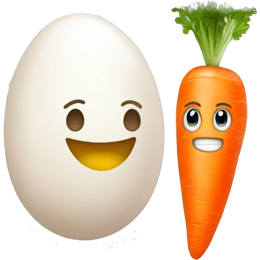 carrot and egg together emoji