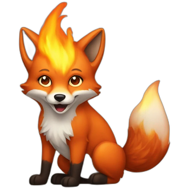 fox on fire emoji