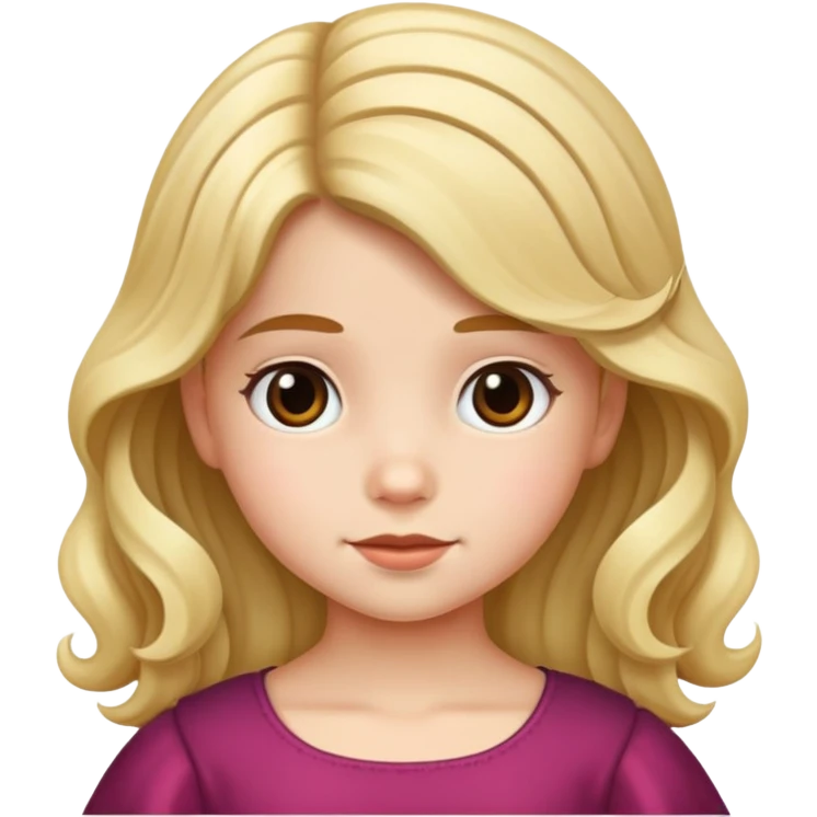 Niña, pelo ondulado, blanca  emoji