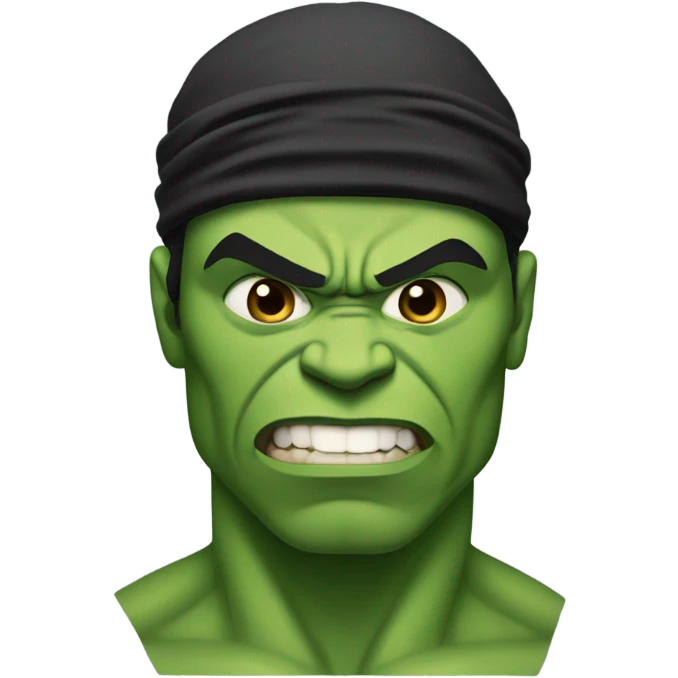 Hulk wearing a durag emoji