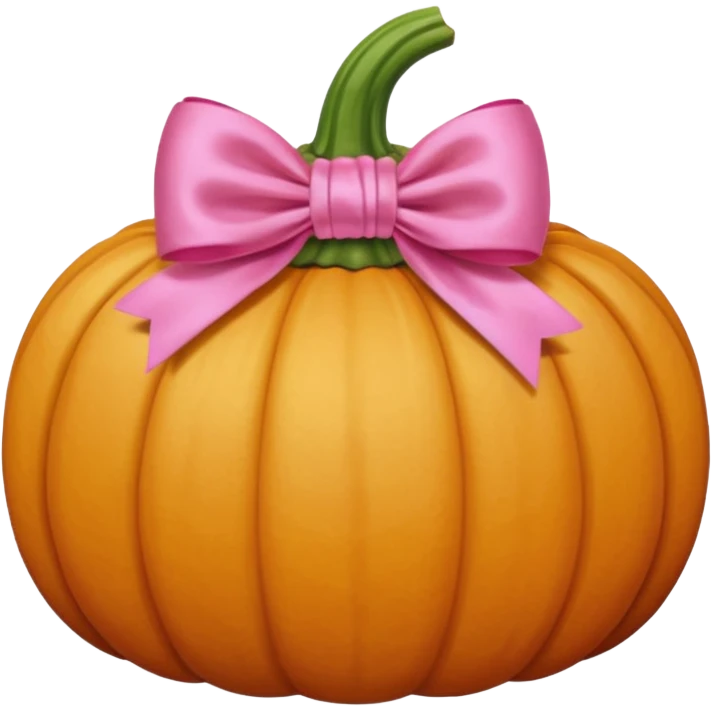 beige Pumpkin with pink bow emoji
