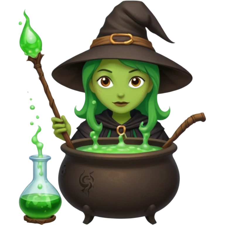 green witch cooking potion emoji