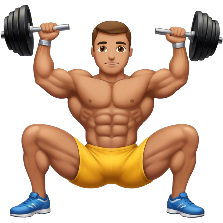 bodybuilder laying-down exercise emoji