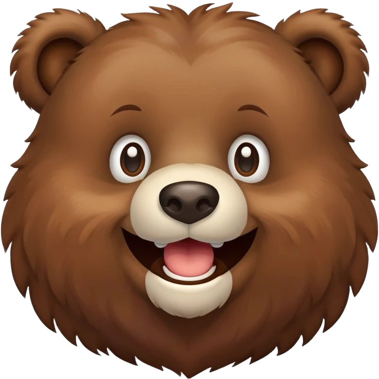 Happy bear with a big smile emoji