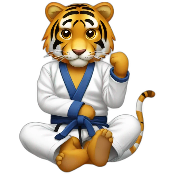 BJJ seated guard  Tiger  emoji