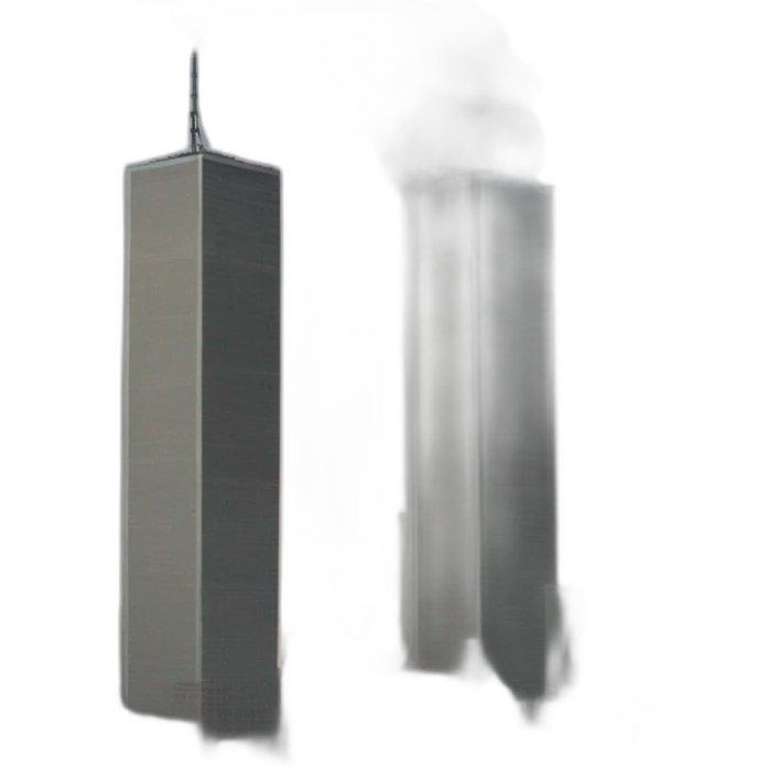 twin towers during attack emoji
