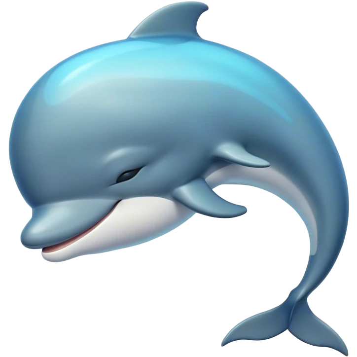 Meme-Worthy Cute Sleeping Dolphin Portrait Emoji, Head resting peacefully with a contented smile, showcasing a sleek, streamlined body and eyes gently closed in serene slumber, Simplified yet adorably endearing features, highly detailed, glowing with a soft, drowsy oceanic light, high shine, relaxed and utterly lovable, stylized with an air of playful laziness, soft glowing outline, capturing the essence of a sleeping dolphin that feels destined to become the next viral icon of adorable rest! emoji