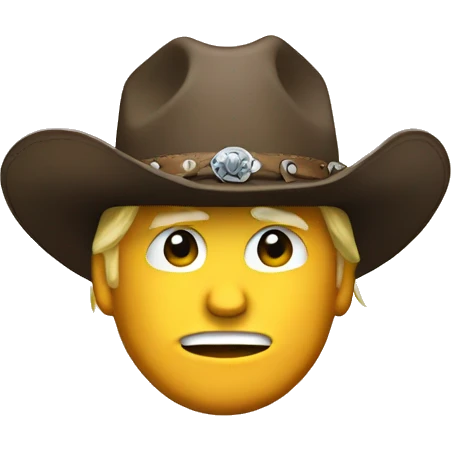 Trump in a cowboy hat emoji