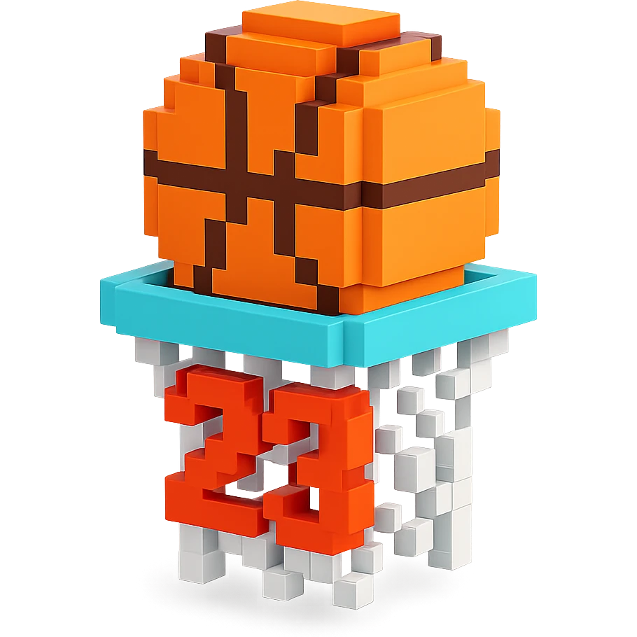 баскетбольный мяч с надписью "23" в сетке, no background emoji