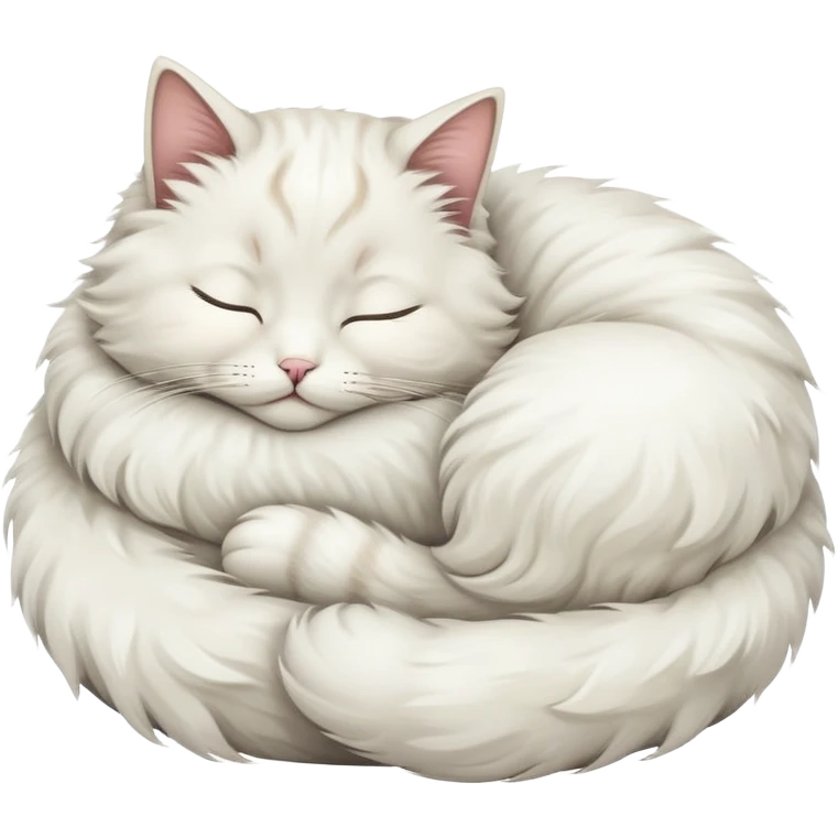 Cat sleep white emoji