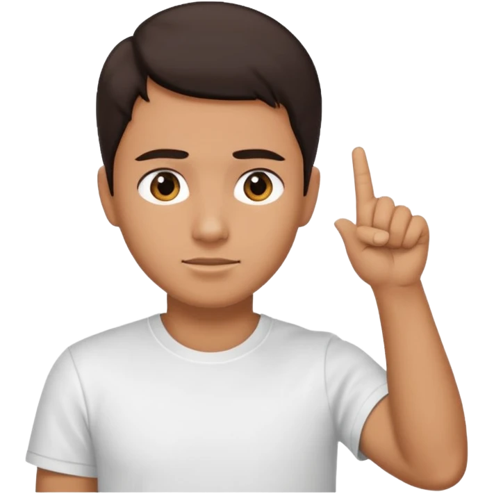 Como el segundo pero con la otra mano se señale la cabeza emoji
