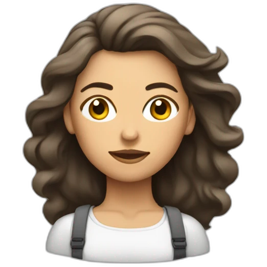 Mujer fuerte con pelo muy rizado emoji