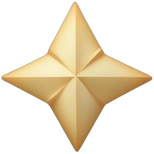 Rotated four point star emoji