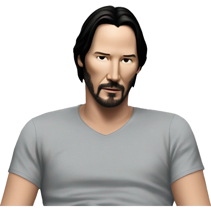 Keanu Reeves laying down emoji