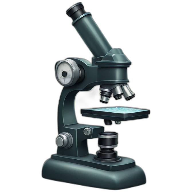cartoon vintage microscope emoji
