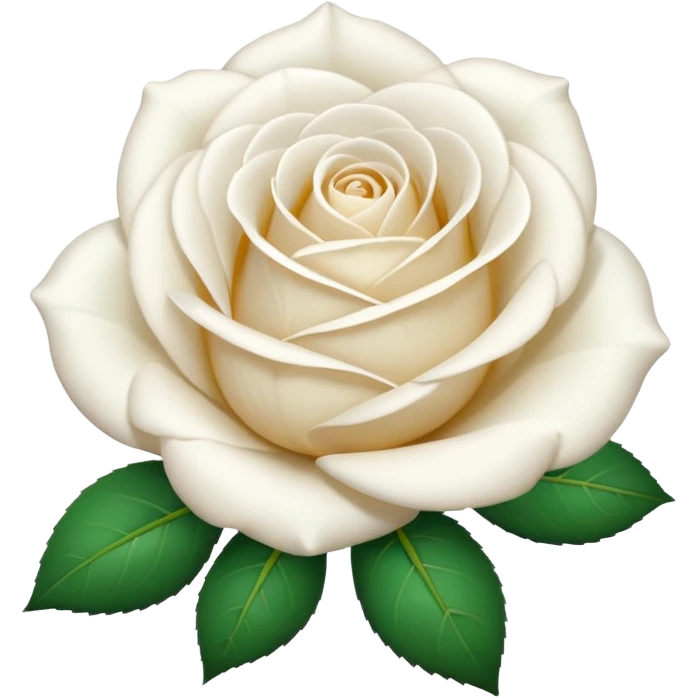 white rose, without green leaves, just flower emoji