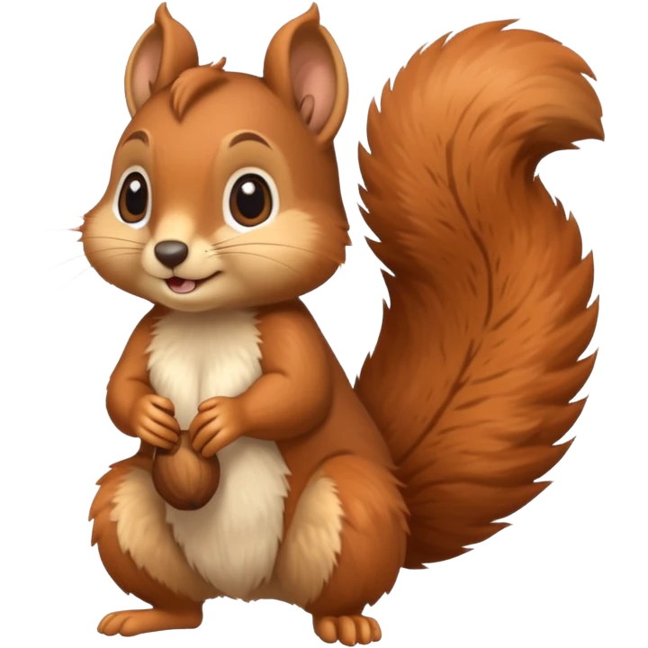 Cute squarrel full body with legs and all emoji