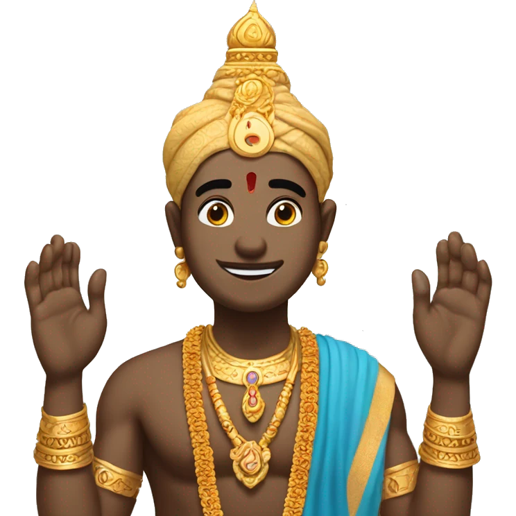 Sri rama saying namaste with grace emoji