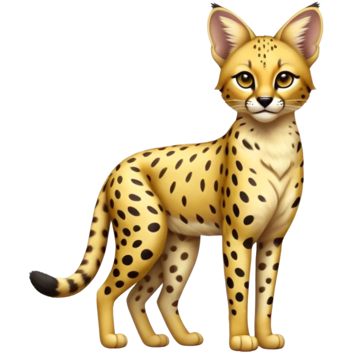 Serval-Ocelot-Cheetah-hybrid, full body emoji