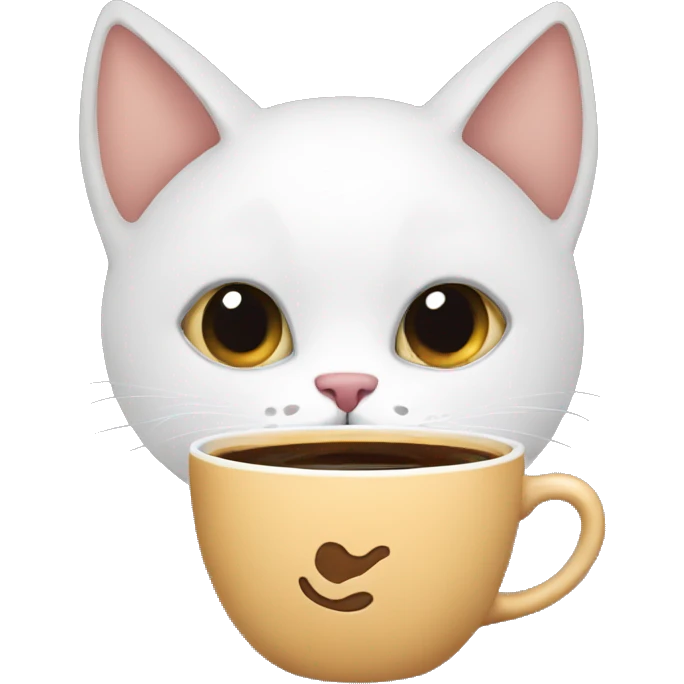 Cats drinking coffee  emoji