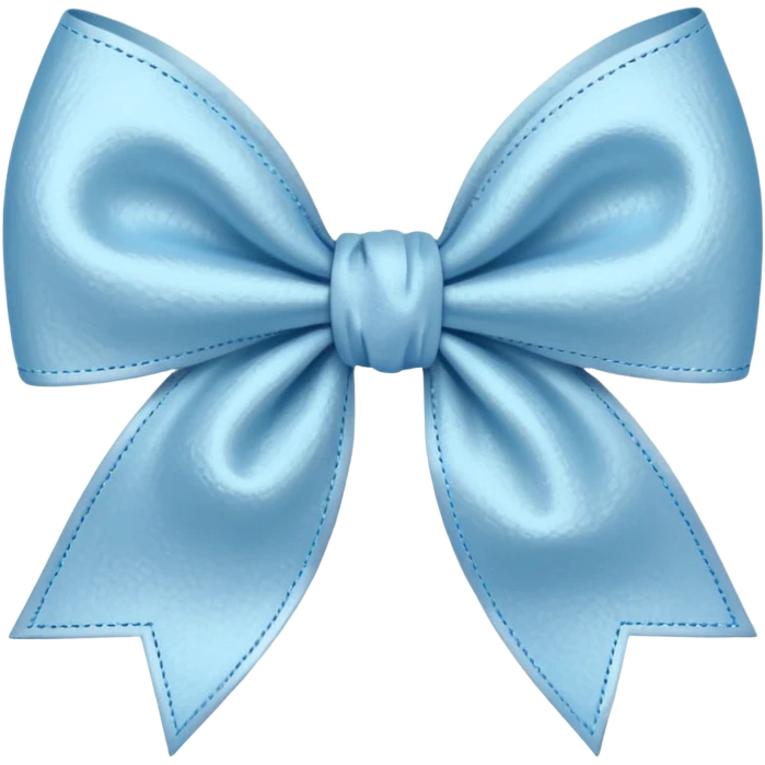 artsy bow delicate pastel blue colour emoji