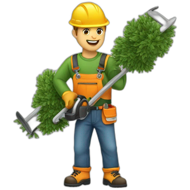 Tree trimmer  emoji