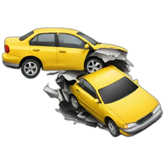 two cars crashed into each other emoji