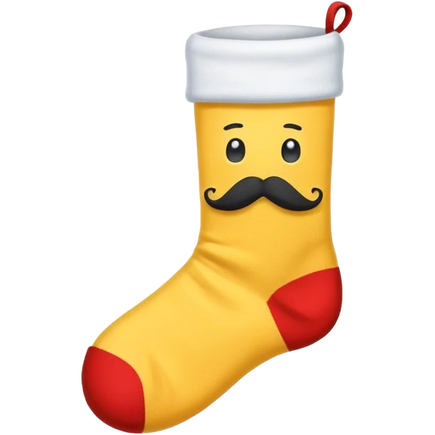 Sock with mustache  emoji