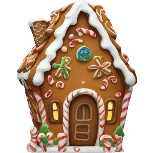 Cute gingerbread home  emoji