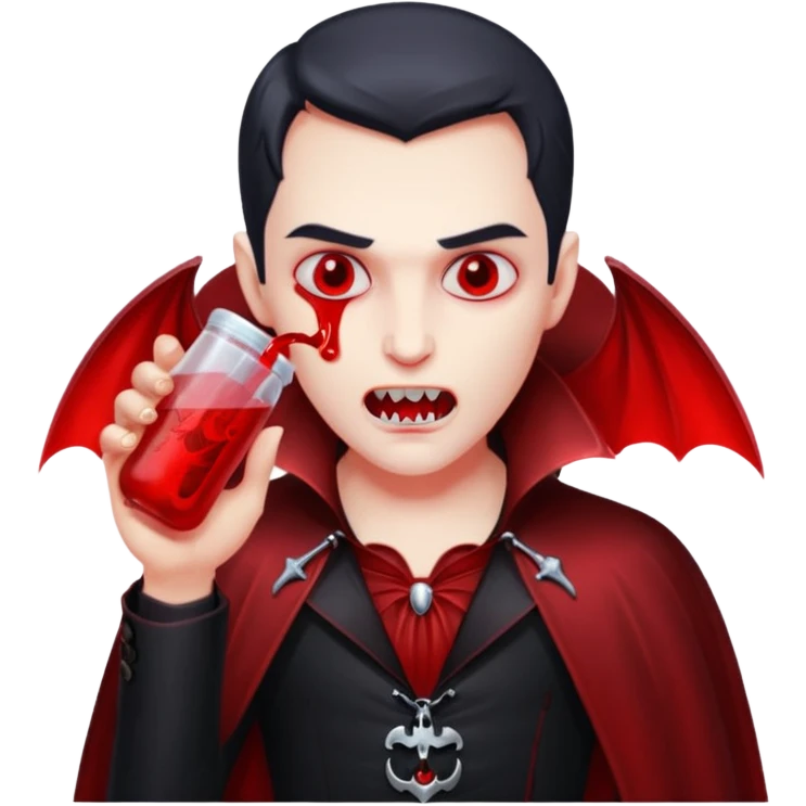 Vampire drink emoji