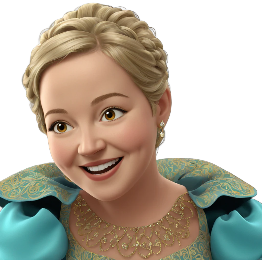 smiling girl in elegant dress emoji