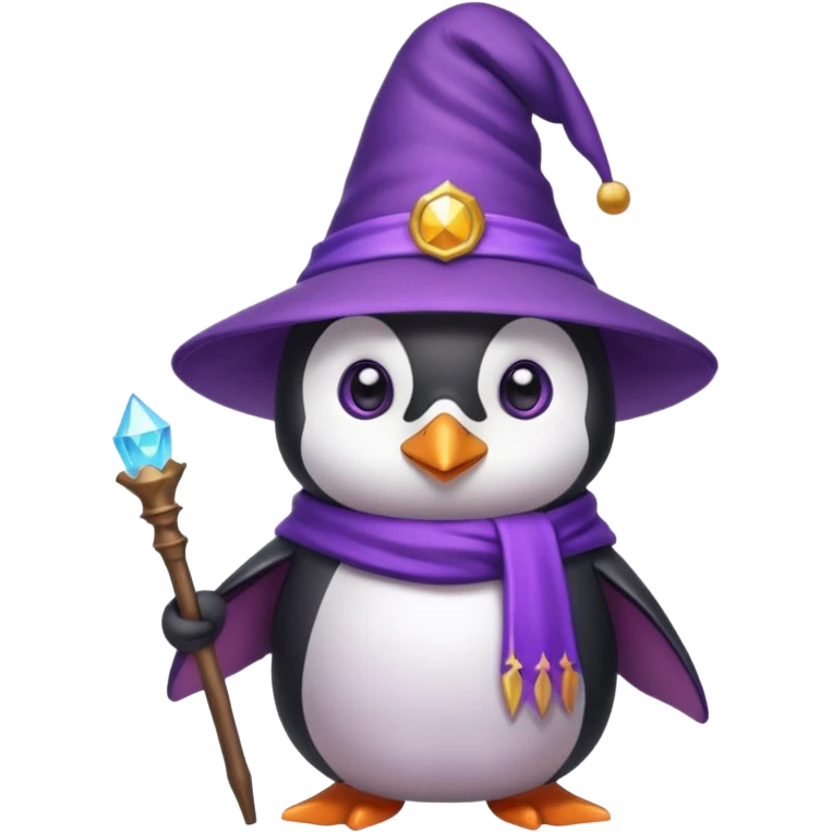 Purple wizard penguin emoji