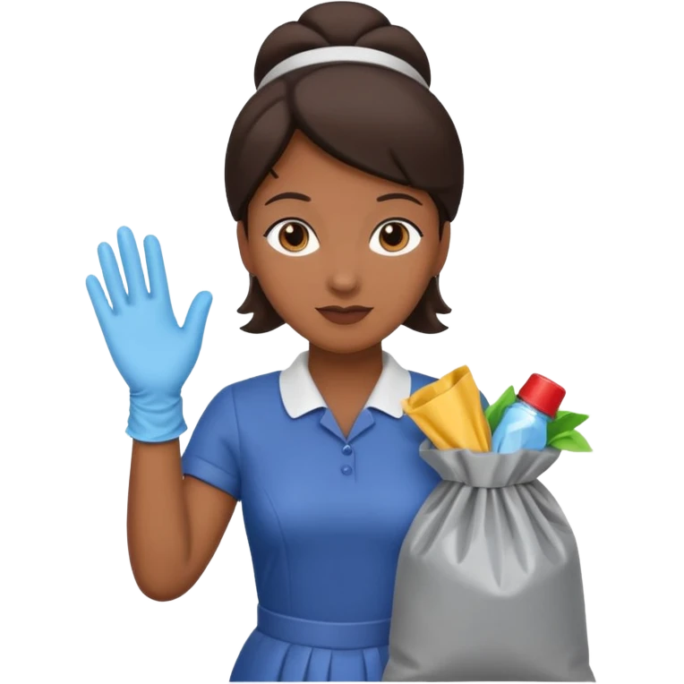 housekeeper taking out the trash emoji