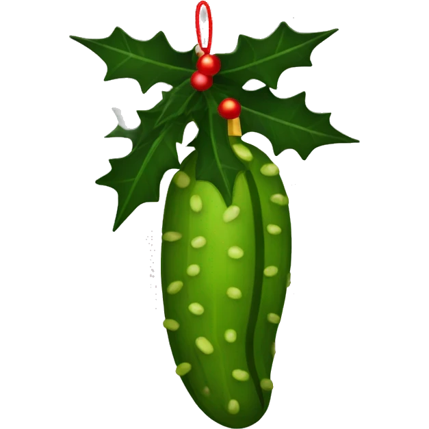Pickles on Christmas tree emoji