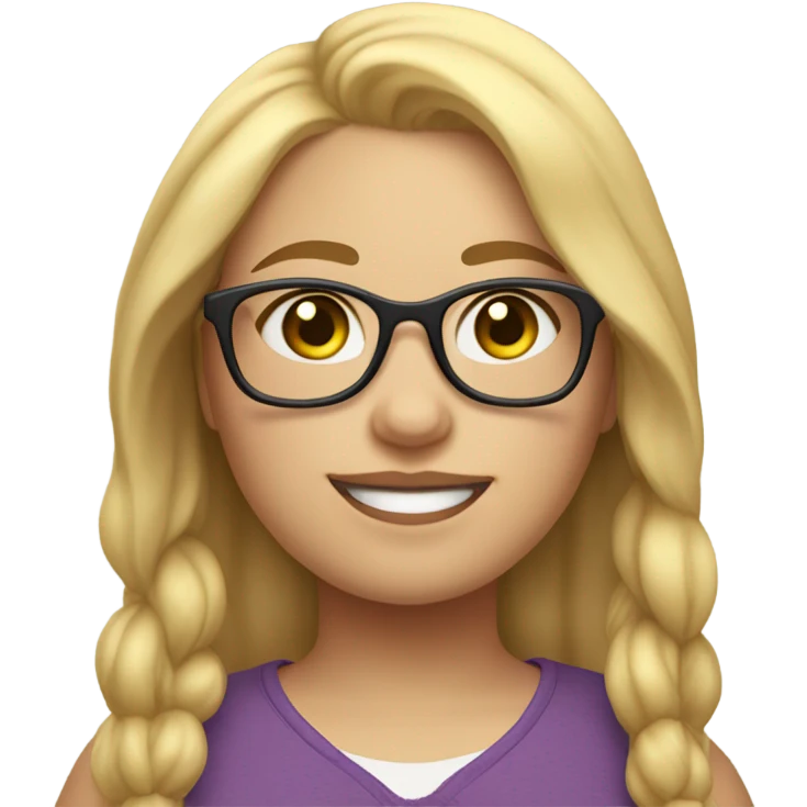 fat nerd girl blonde emoji