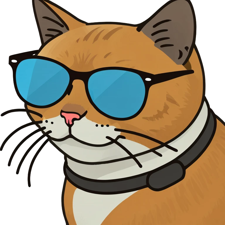 Cat with sunglasses emoji
