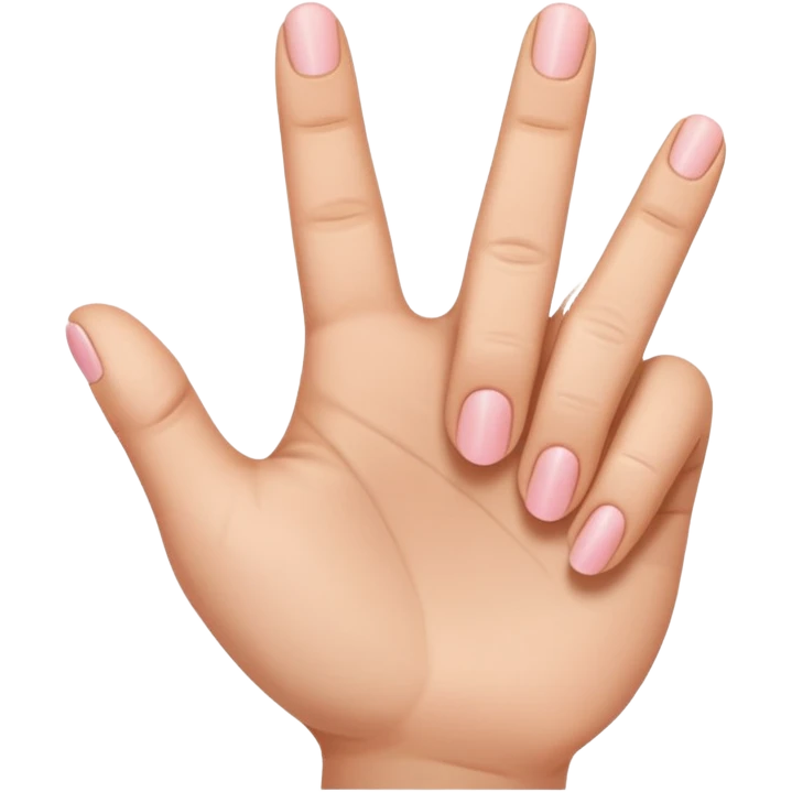 This emoji:🤙 but the lowest tumb is cut emoji